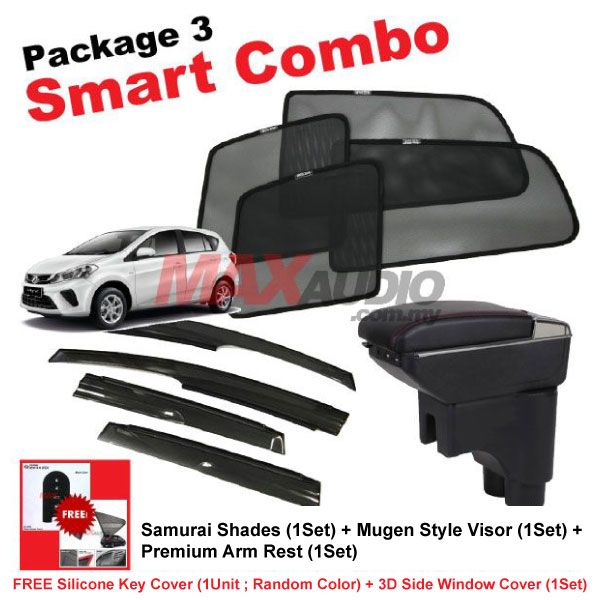 [Smart Combo] PERODUA MYVI 2018 (4pcs) SAMURAI SHADES 